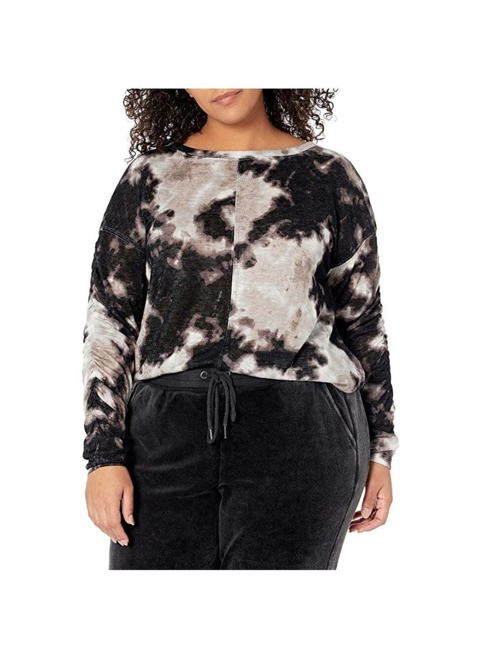 Skinnygirl Women Gypsy Boatneck Ruched Sleeve Top